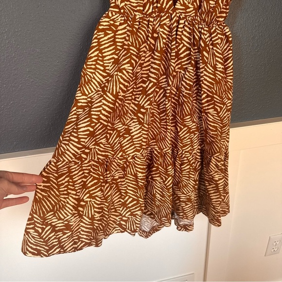 House of Harlow 1960 Tropical Leaf Plunge Linen Mini Dress Revolve Size Small - Picture 3 of 11